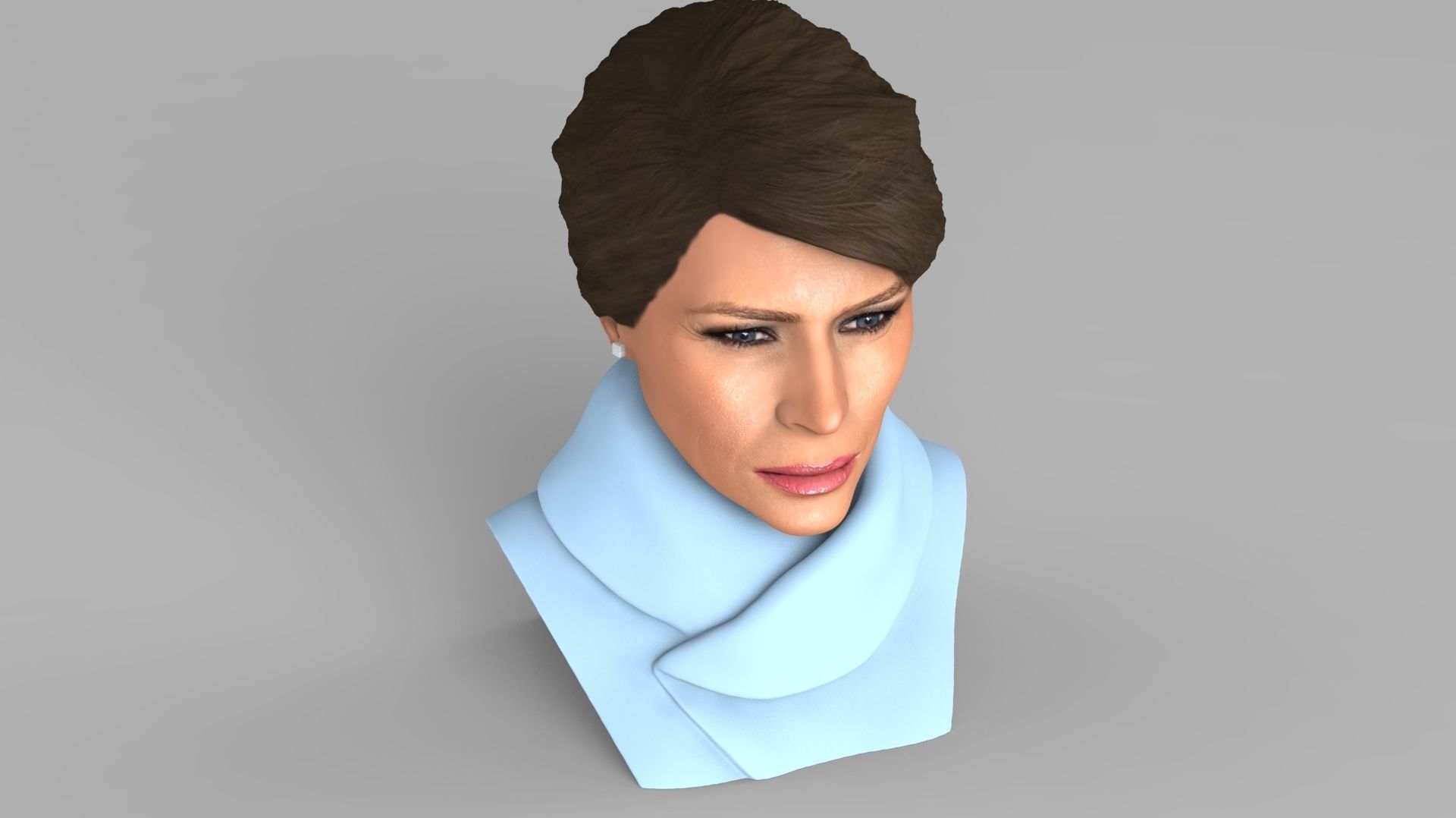 Melania Trump bust ready for full color 3D printing 3D print model_15