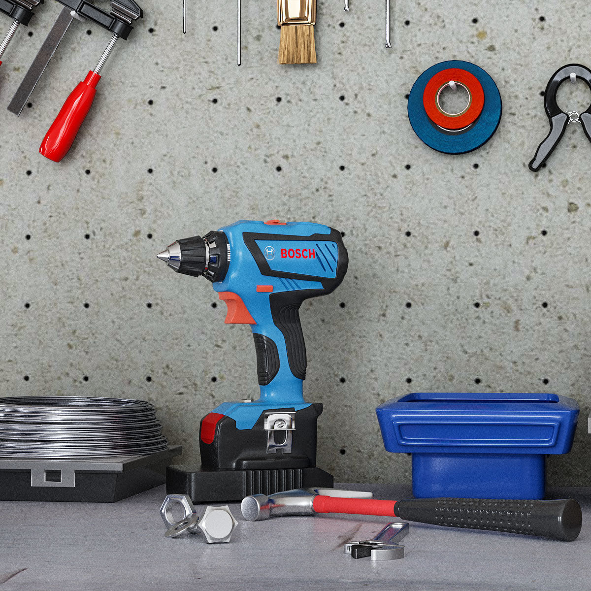 garage tools set 1 3D model_3