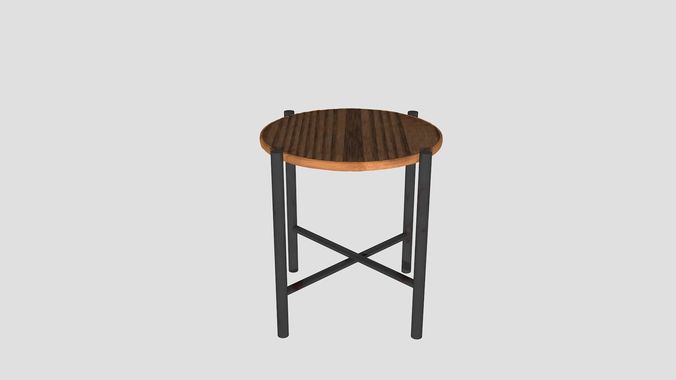 table round bar stool - person 3D model