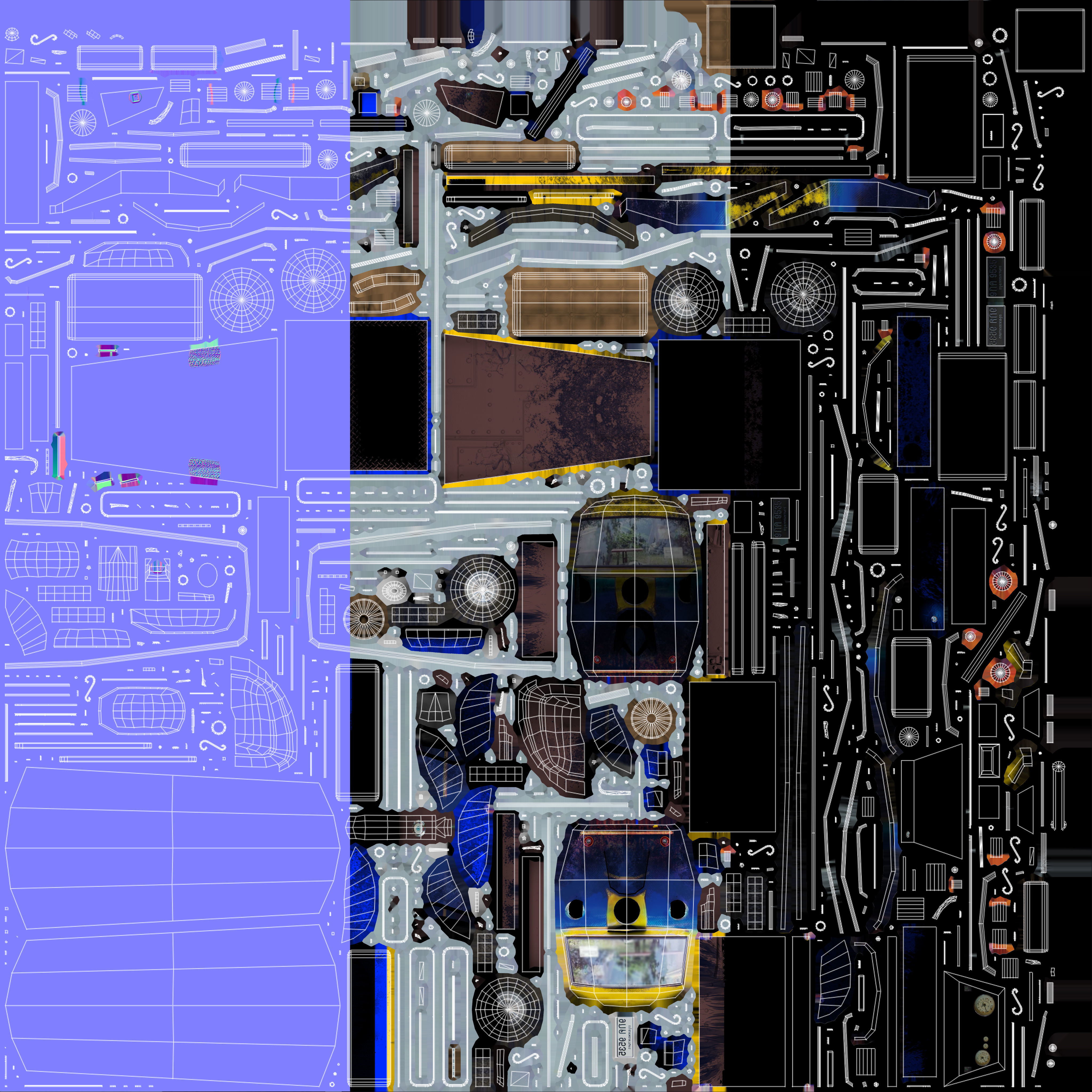 Tuk Tuk three wheelers taxi car Low-poly 3D model_9