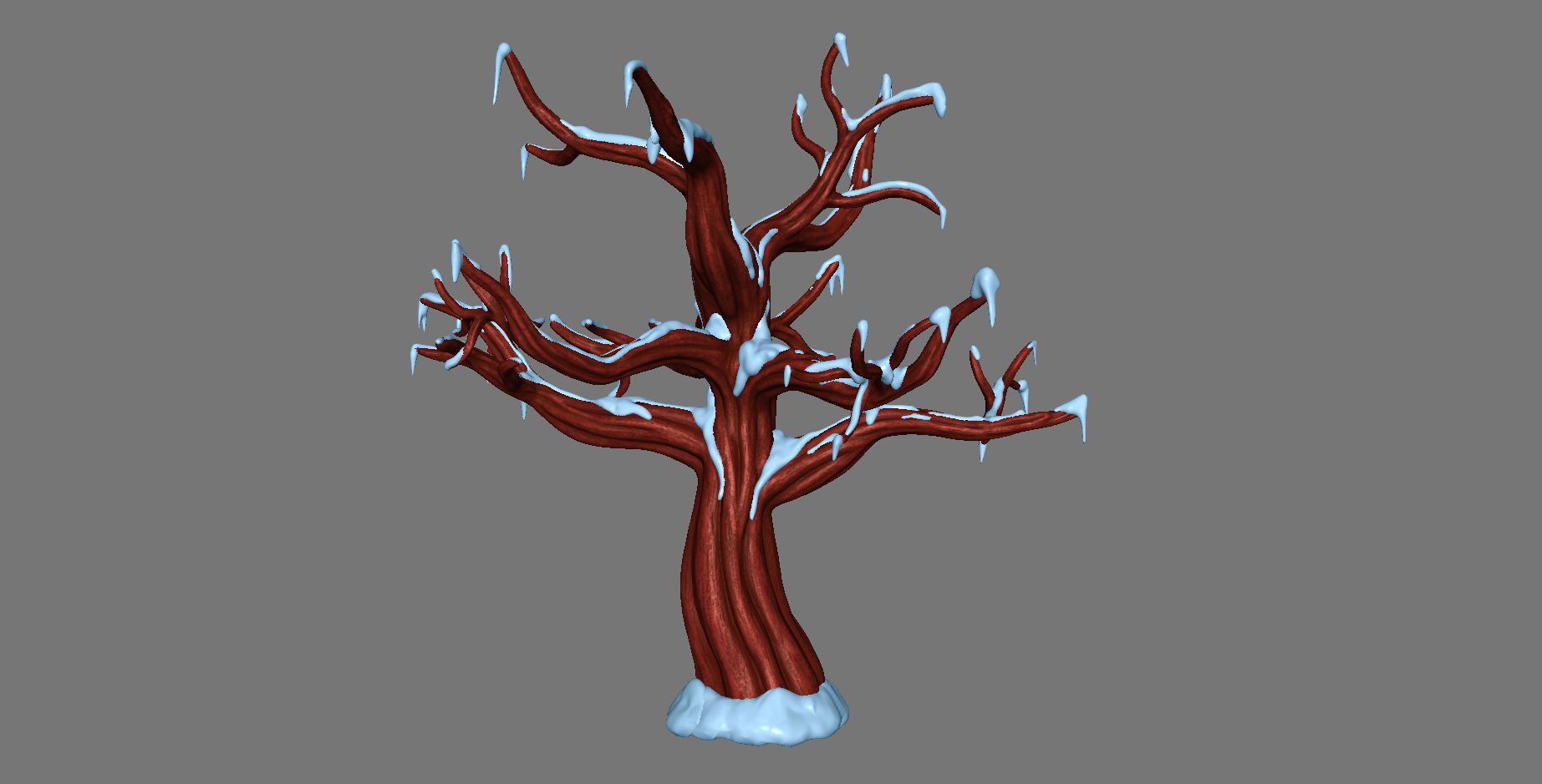 Snow Tree 3D model_7
