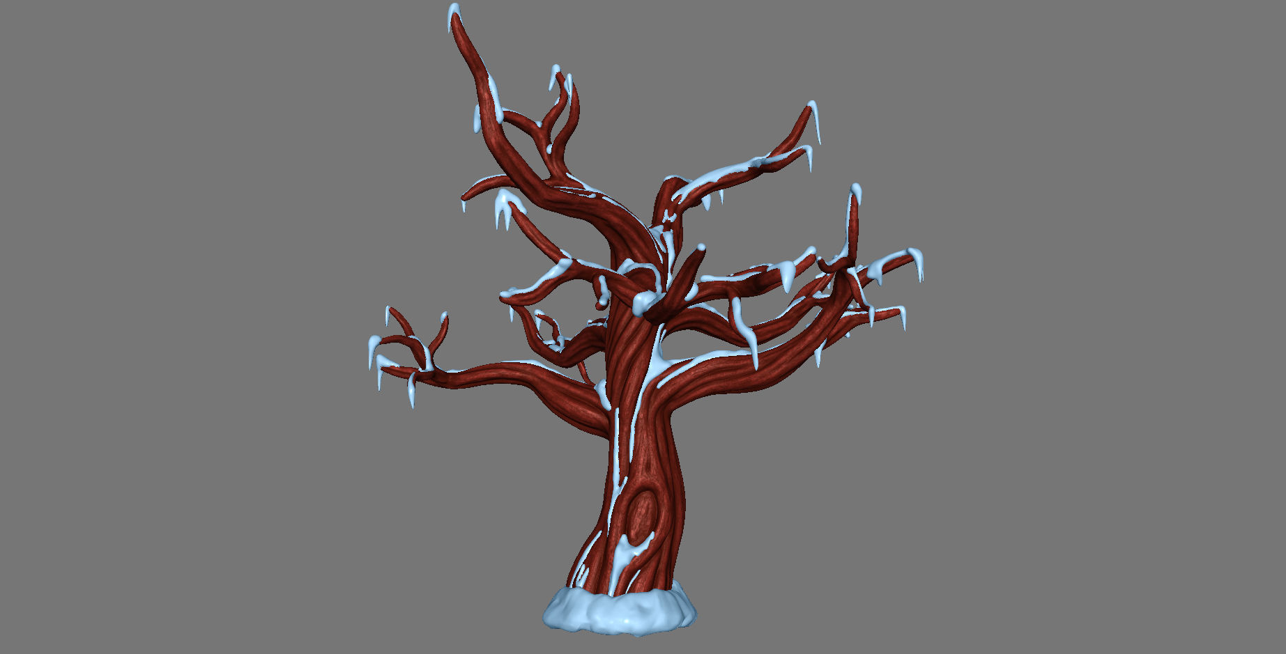 Snow Tree 3D model_4