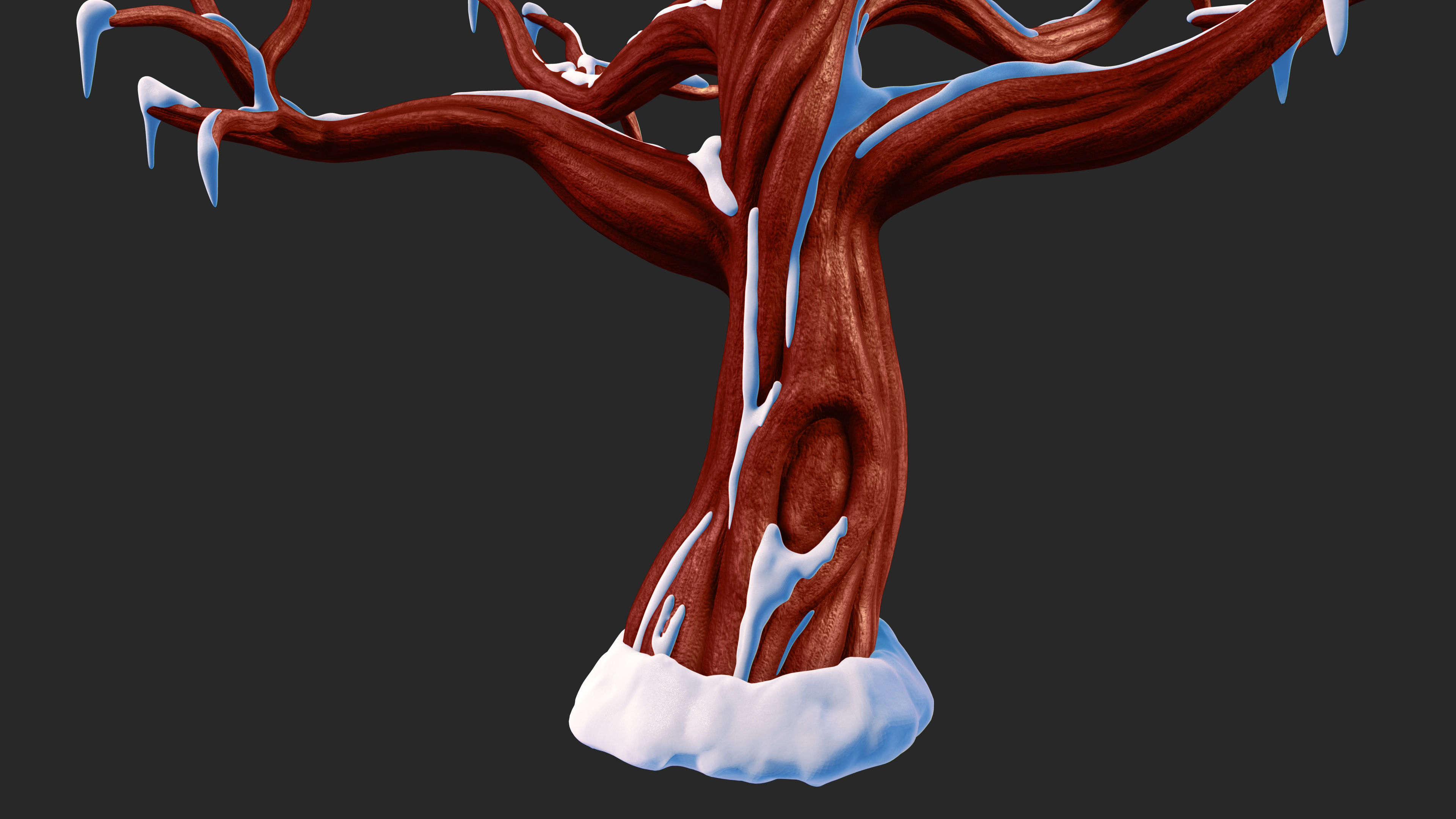 Snow Tree 3D model_1