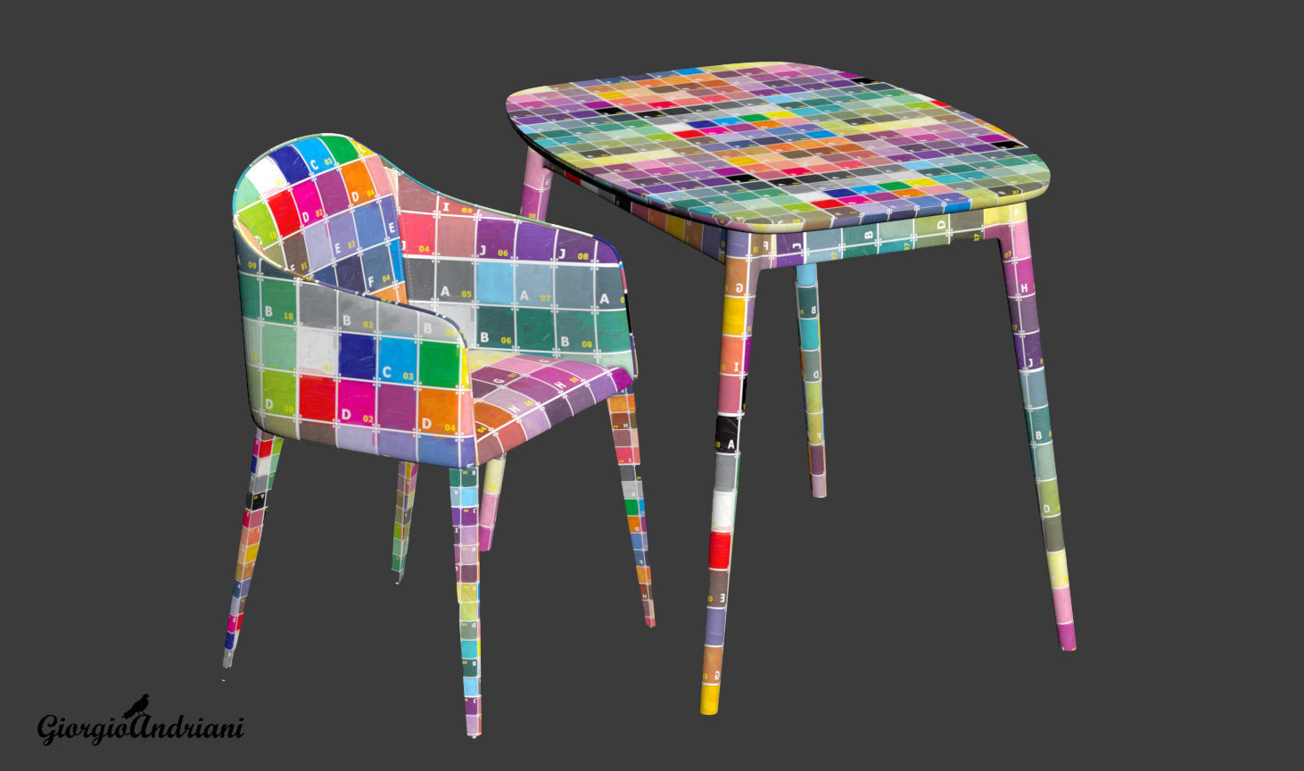 Table and Chair collection model _17