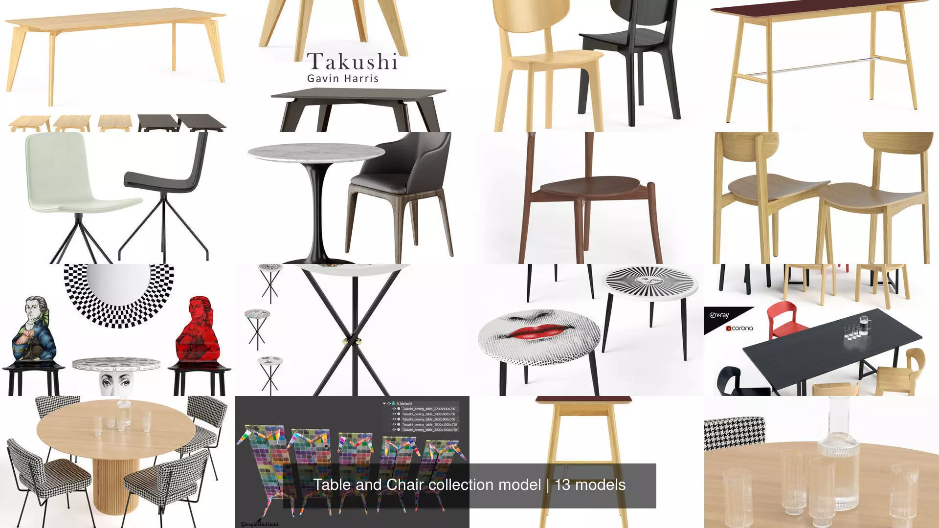 Table and Chair collection model _2