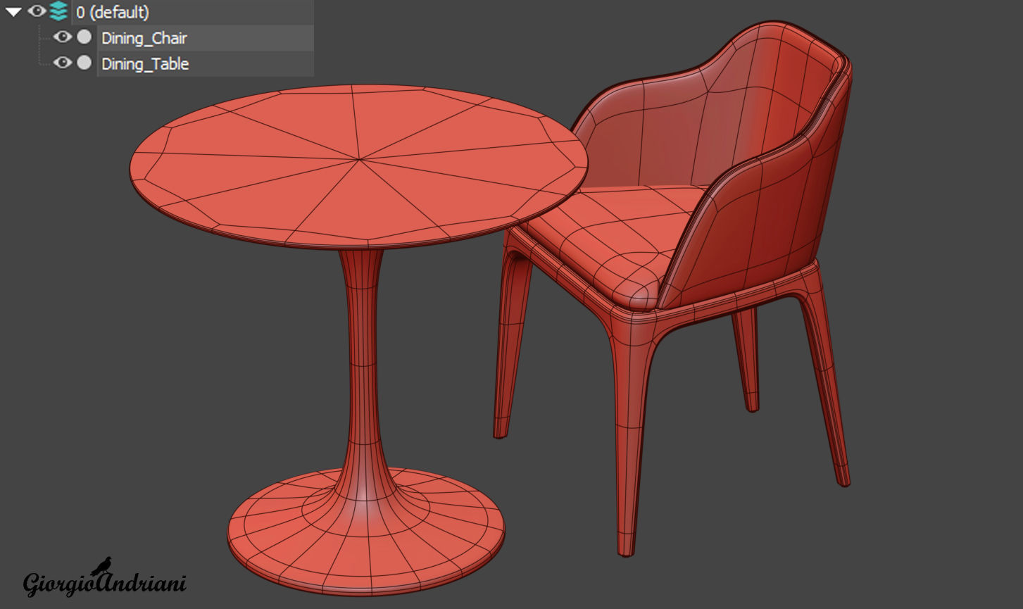 Table and Chair collection model _32