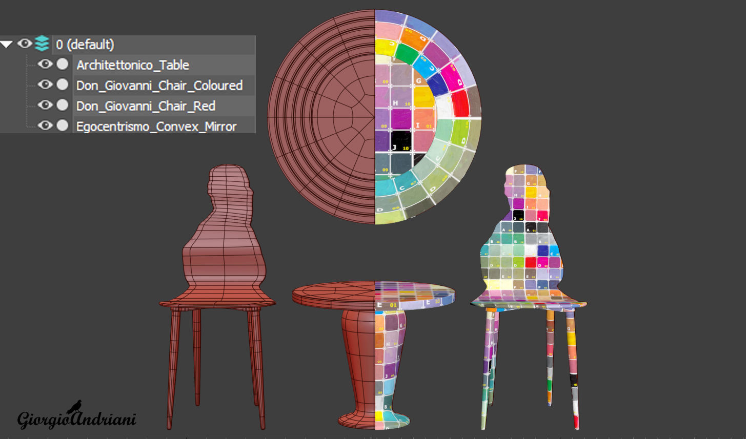 Table and Chair collection model _143