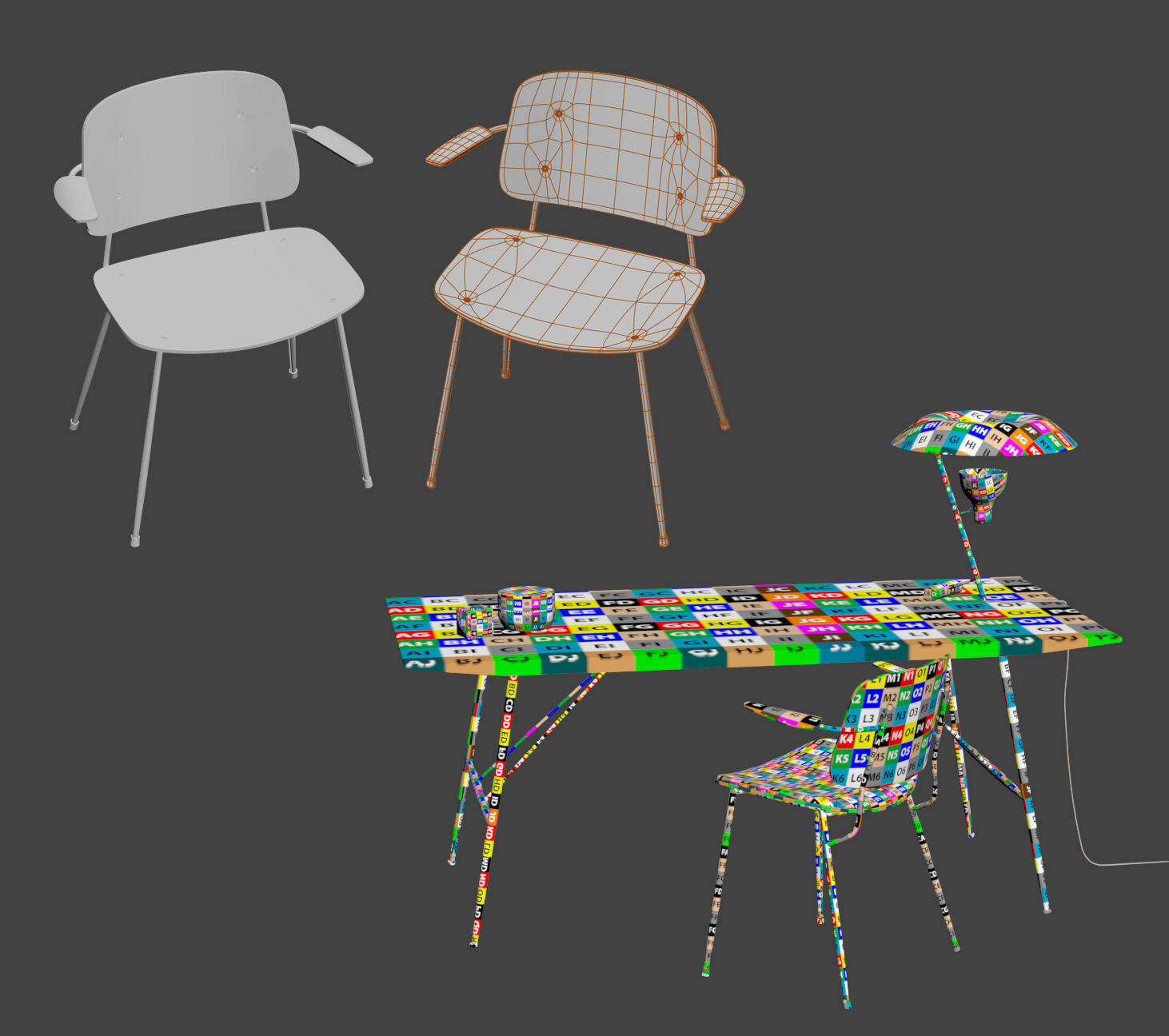 Table and Chair collection model _87