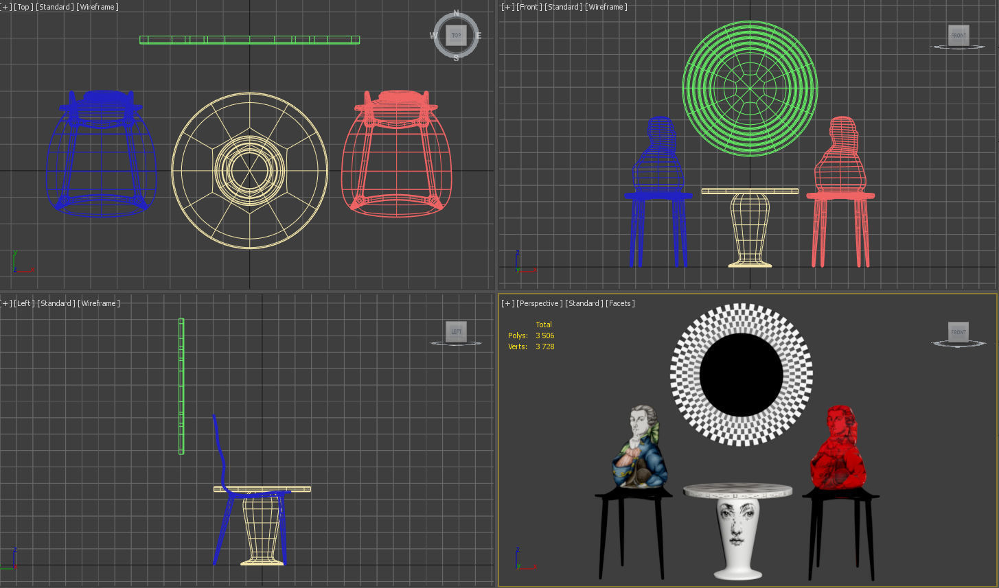 Table and Chair collection model _144