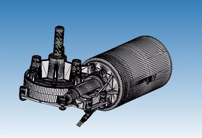 Gear motor Free 3D model