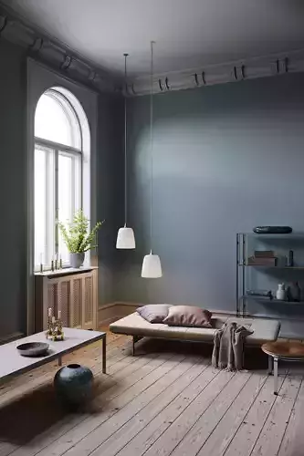 Twin Lamps interior scene 3D model