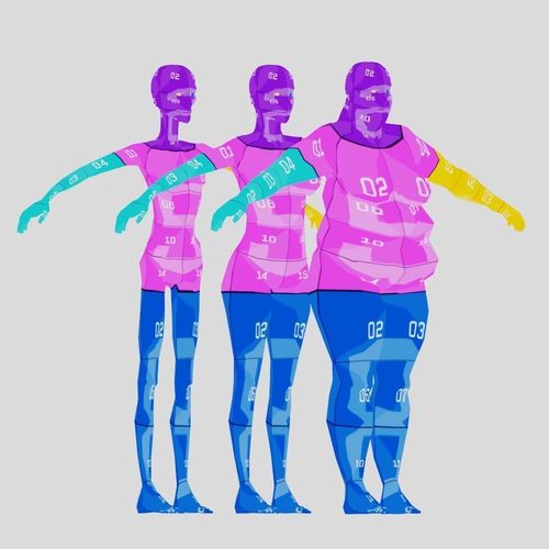 Women Pack Low-poly 3D model