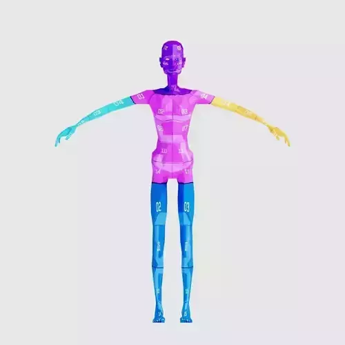 Woman Thin Low-poly 3D model
