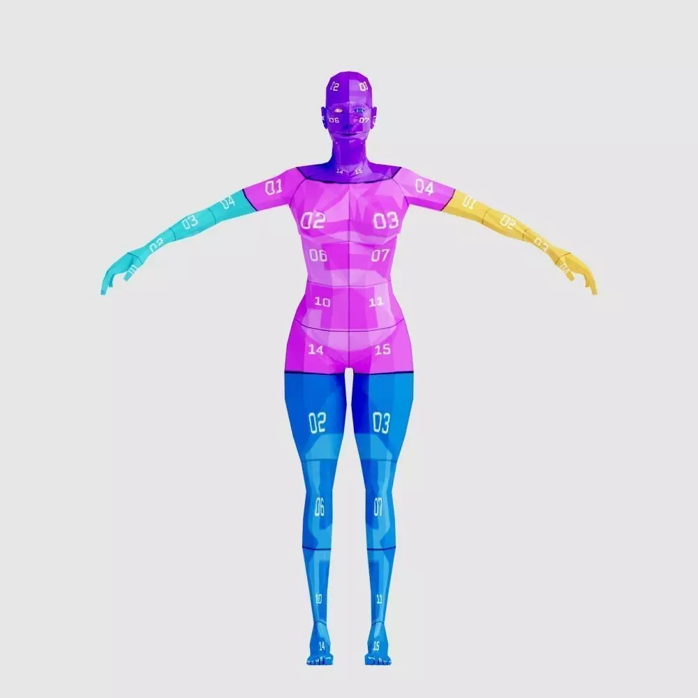 Woman Fit Low-poly 3D model