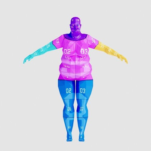 Woman Fat Low-poly 3D model