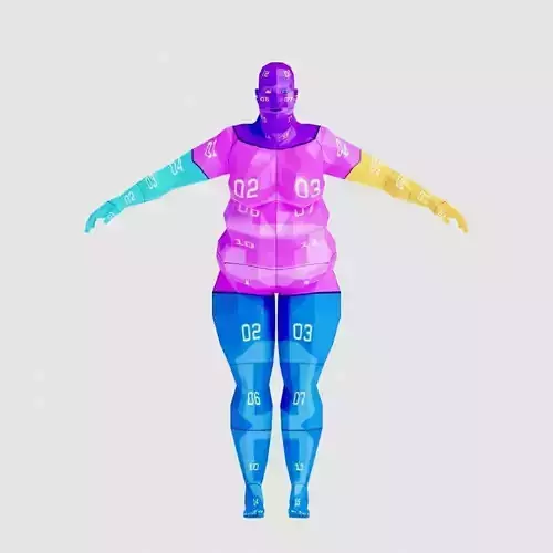 Woman Fat Low-poly 3D model