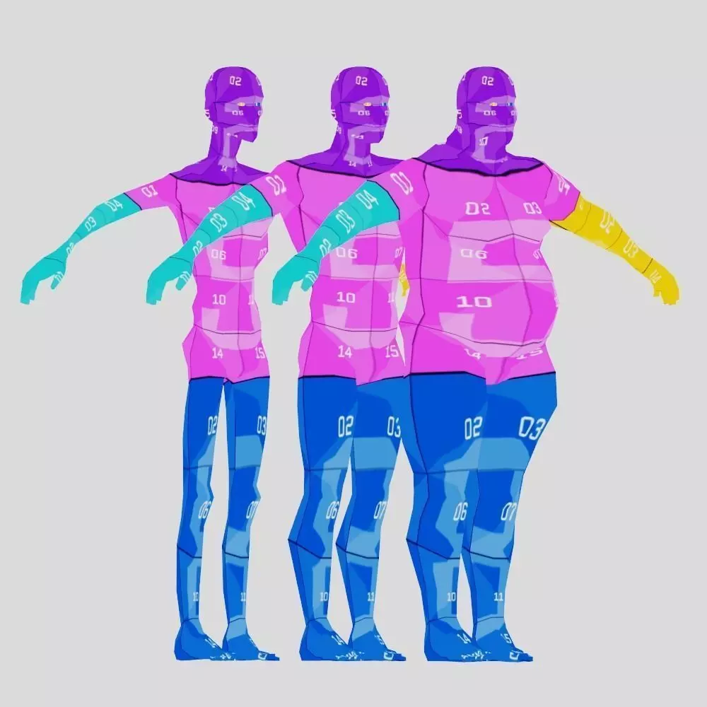 Men Pack Low-poly 3D model_0