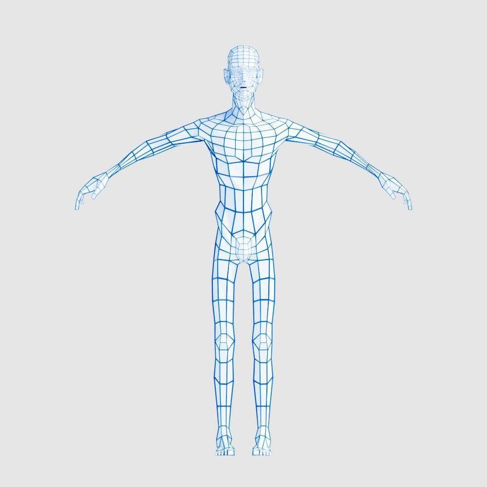 Men Pack Low-poly 3D model_8