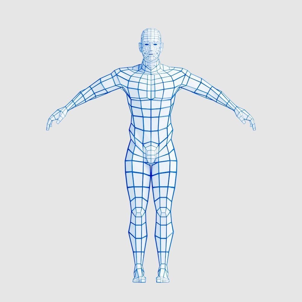 Men Pack Low-poly 3D model_5