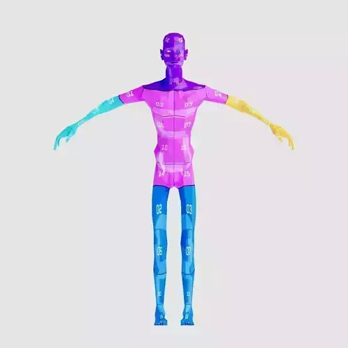 Man Thin Low-poly 3D model