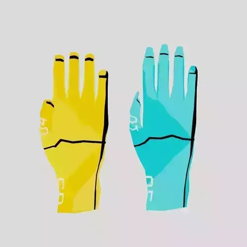 Hands Base Meshes Low-poly 3D model