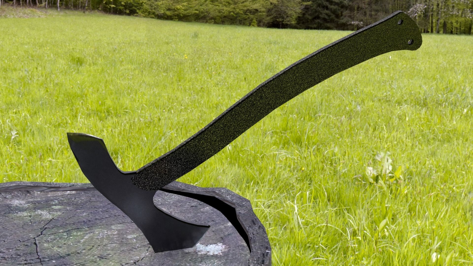 ORTAS AXE NO 11 GAME READY TACTICAL TOMAHAWK Low-poly 3D model_4