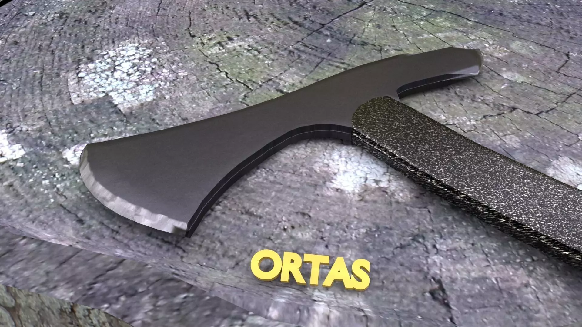 ORTAS AXE NO 11 GAME READY TACTICAL TOMAHAWK Low-poly 3D model_0