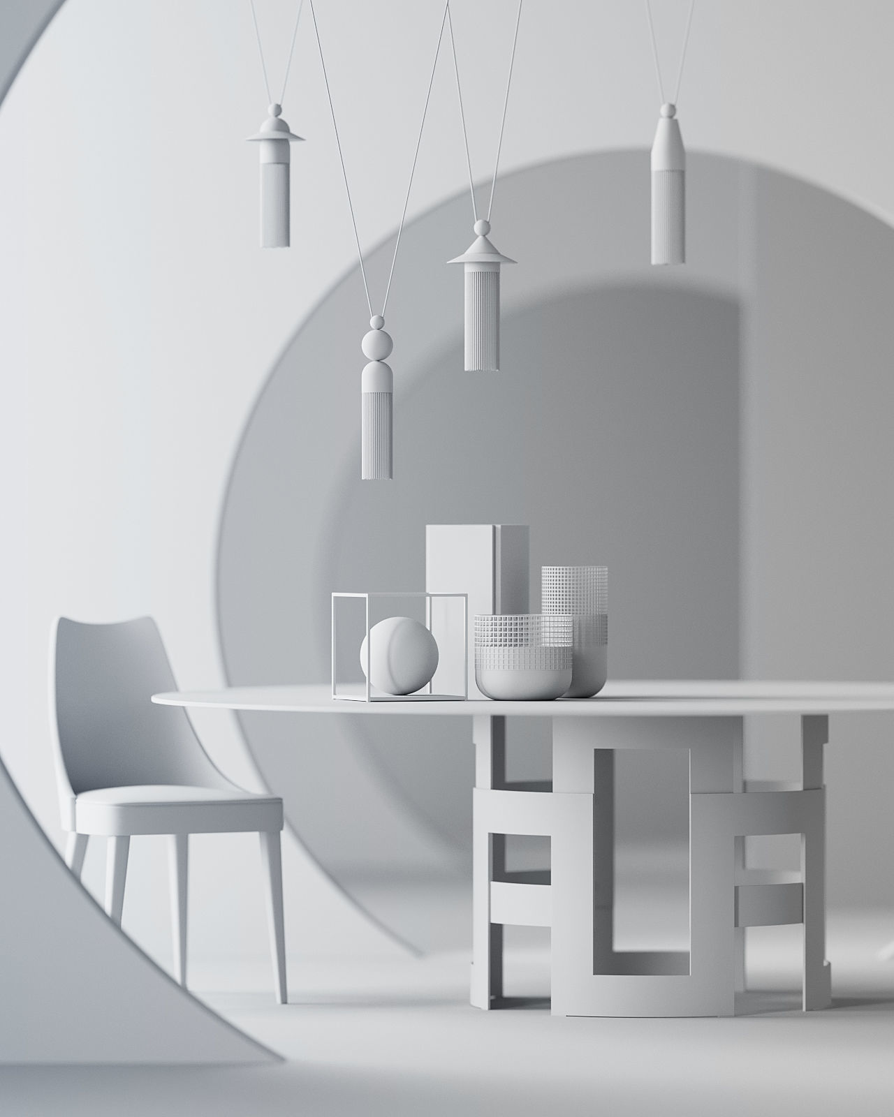 Aesthetic interior scene 3D model_5