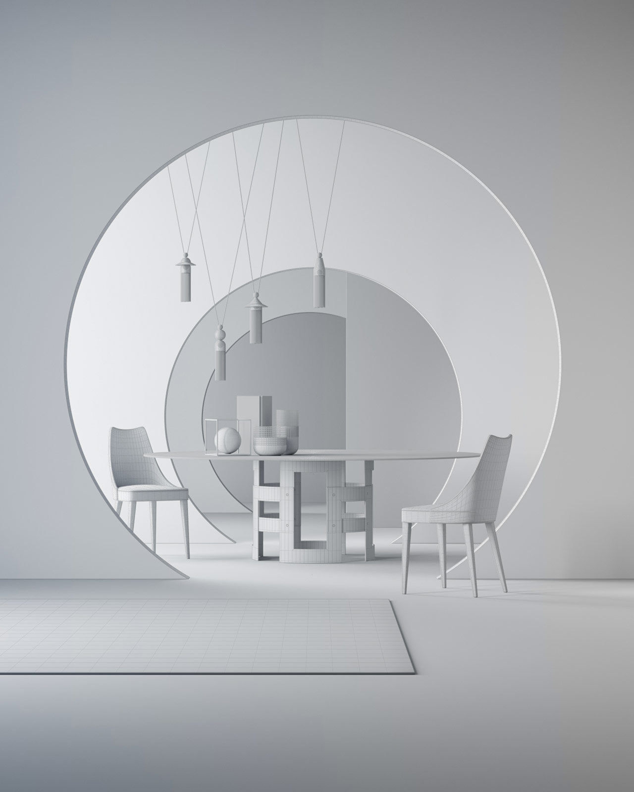 Aesthetic interior scene 3D model_2