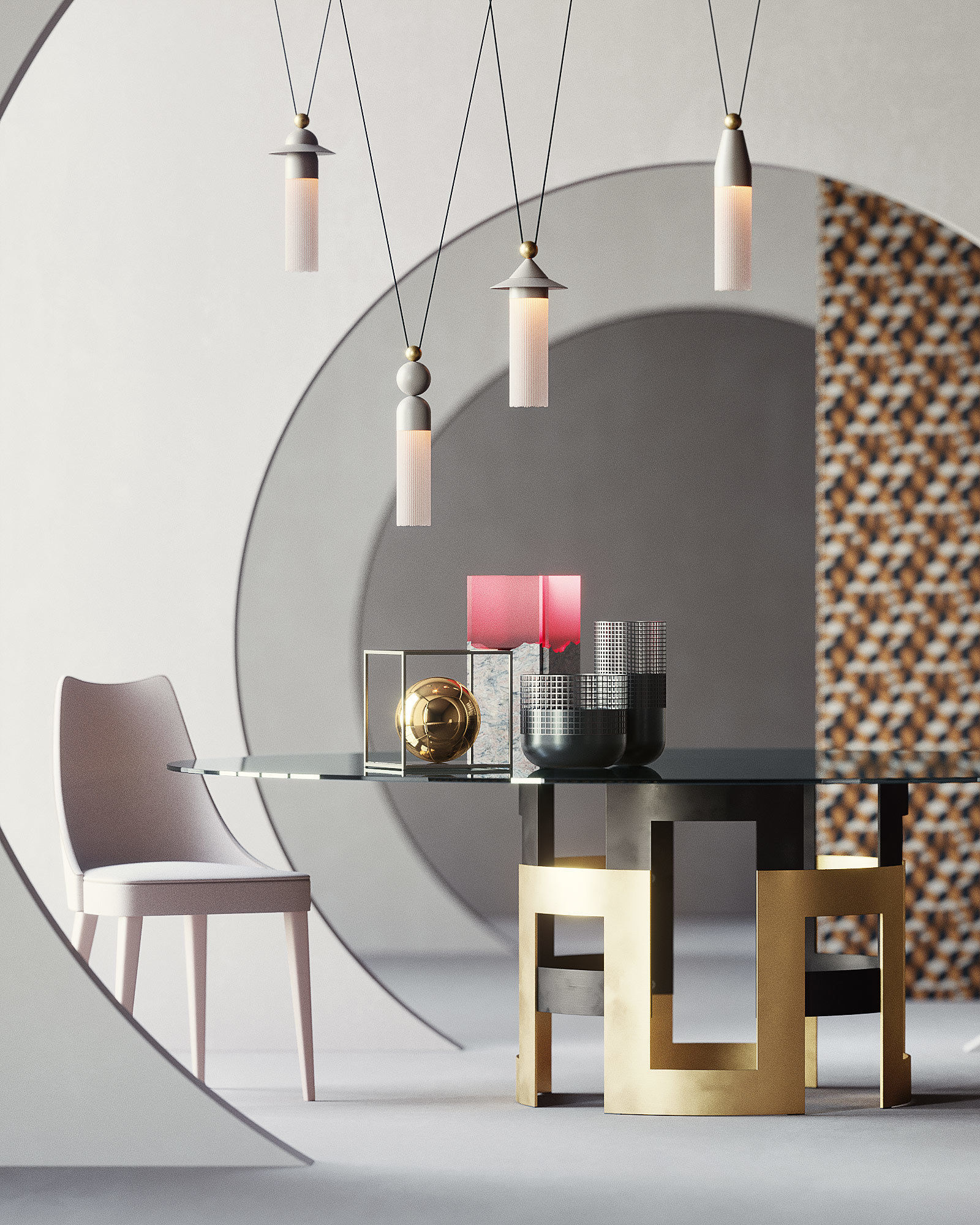 Aesthetic interior scene 3D model_1