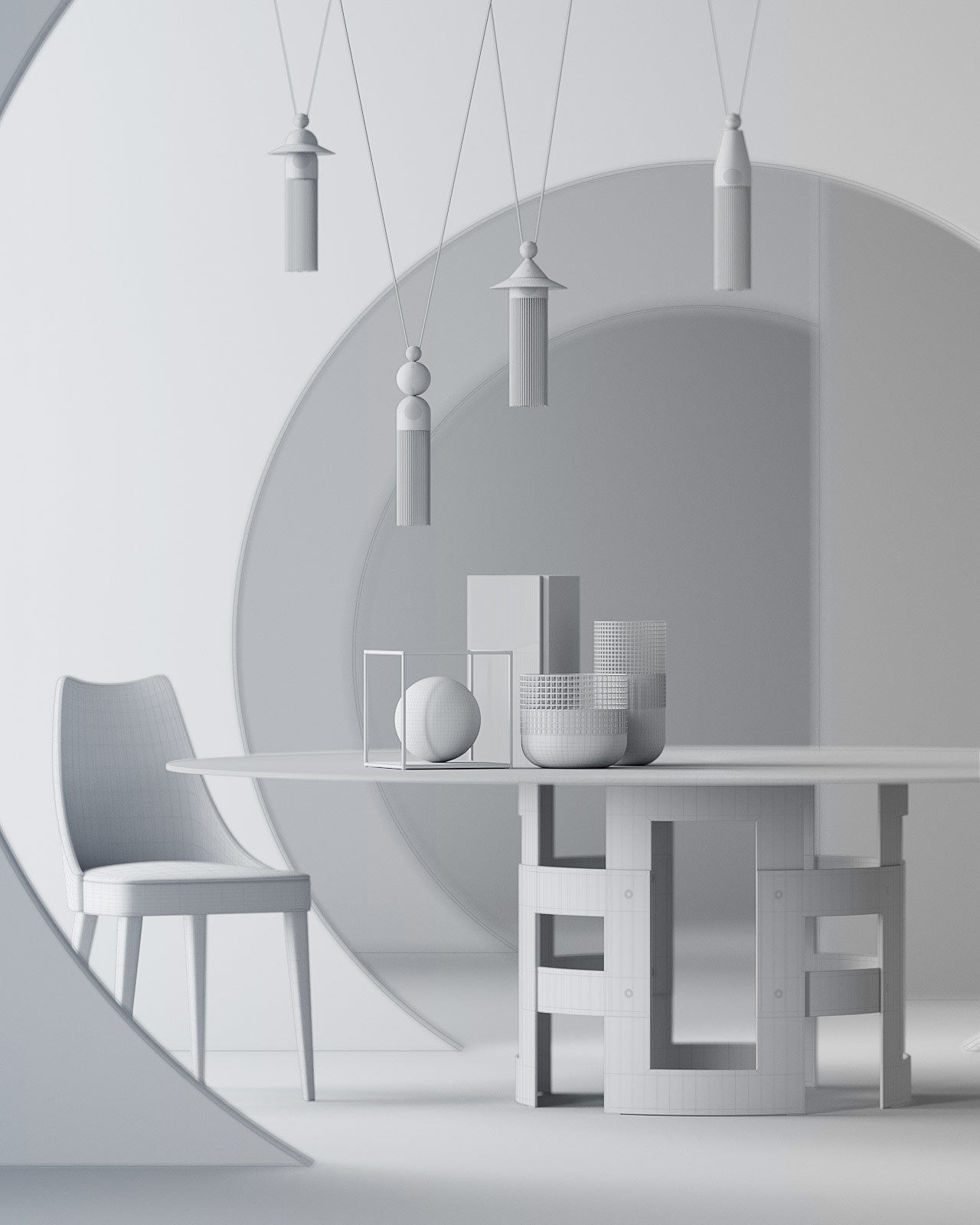 Aesthetic interior scene 3D model_3