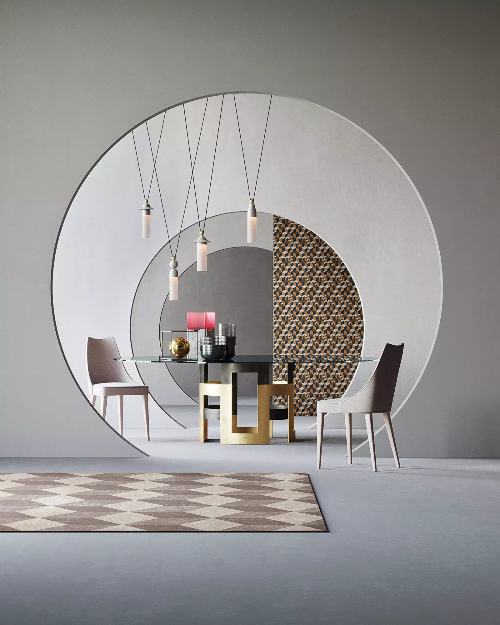 Aesthetic interior scene 3D model_0