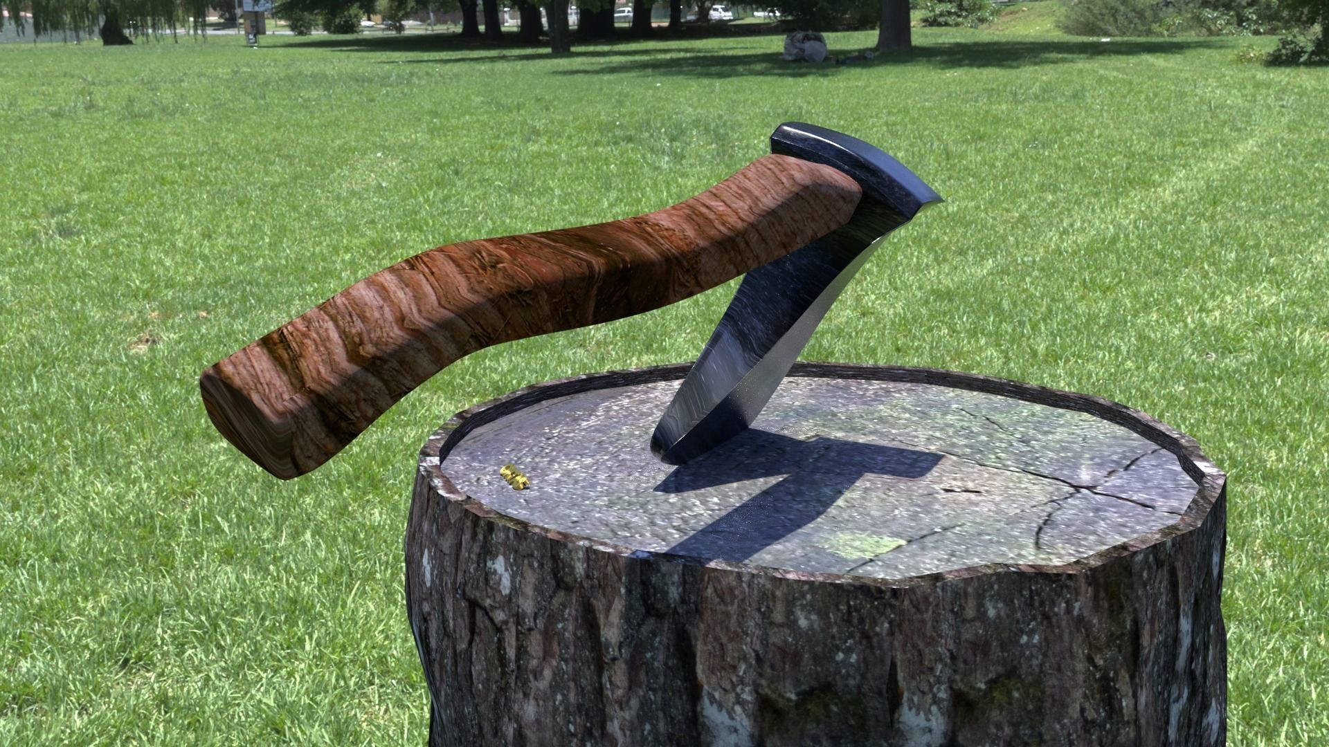 ORTAS AXE NO 14 GAME READY HEAVY STEEL FOREST AXE 3D model_13