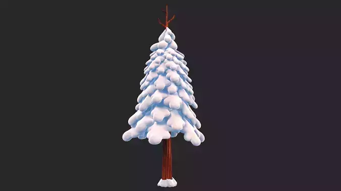 Snow Pine Tree 3D model