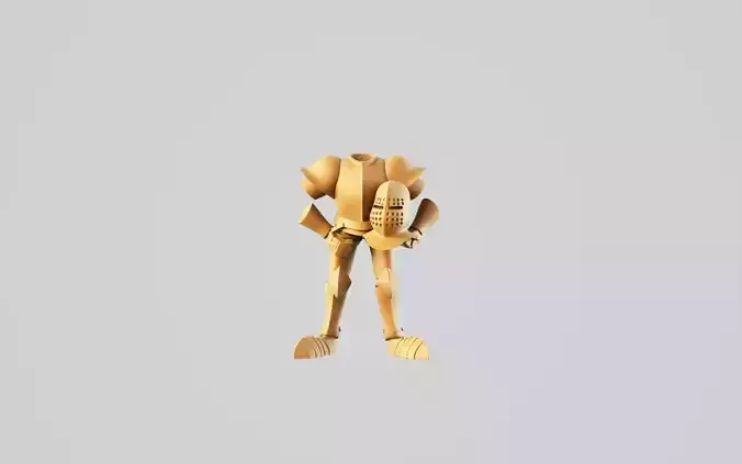 Witch 1 wooden robot