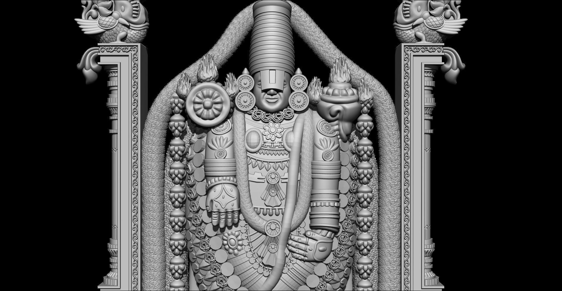 LordSriVenkateswara statue of indian god 3D print model_2