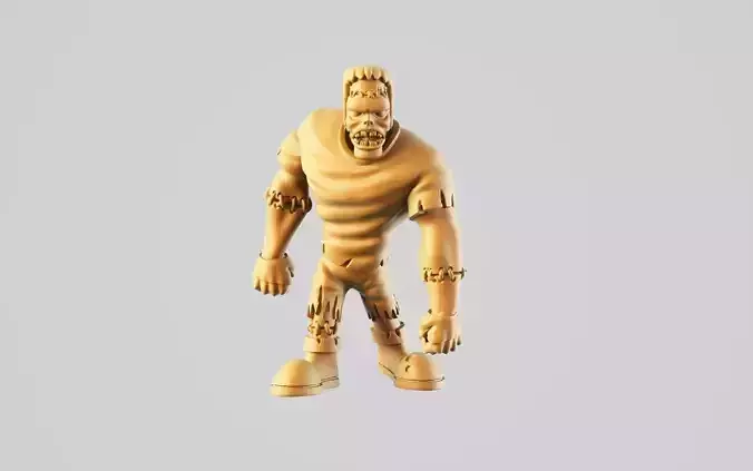 Frankenstein 2 gold figurine 3D print model