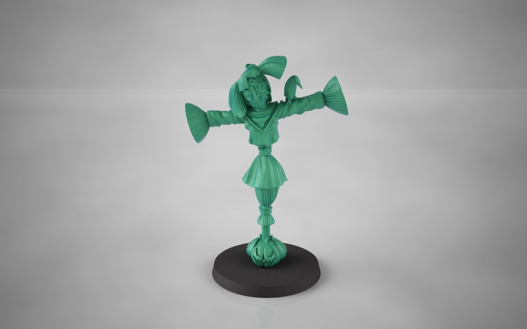 Cheerleader scarecrow 3D print model_1
