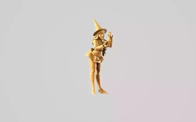 Bloodweiser gold witch figurine 3D print model