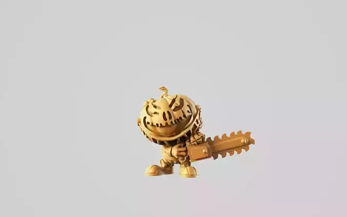 chainsaw pumpkin 3D print model