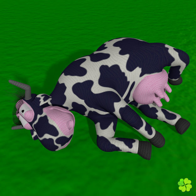 Cow amigurumi low poly Low-poly 3D model_66