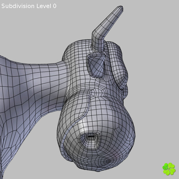 Cow amigurumi low poly Low-poly 3D model_82