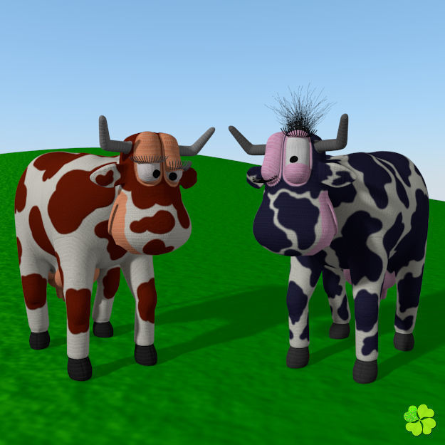 Cow amigurumi low poly Low-poly 3D model_39