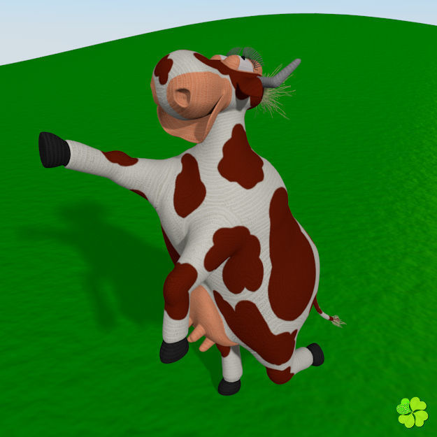 Cow amigurumi low poly Low-poly 3D model_65