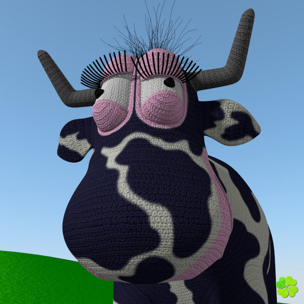 Cow amigurumi low poly Low-poly 3D model_18
