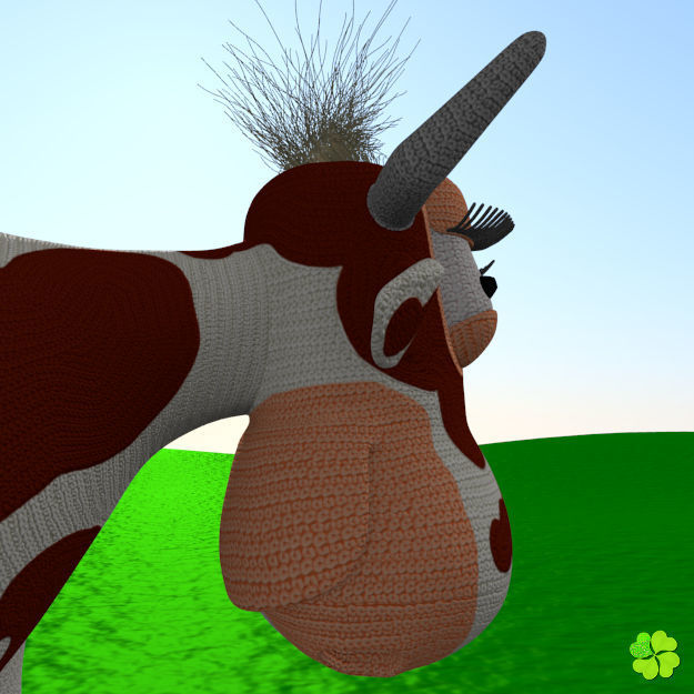 Cow amigurumi low poly Low-poly 3D model_63