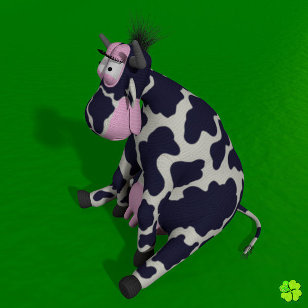 Cow amigurumi low poly Low-poly 3D model_60