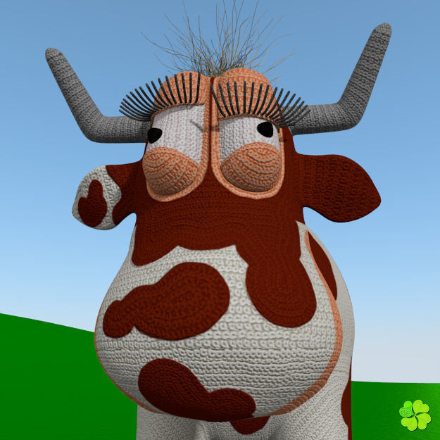Cow amigurumi low poly Low-poly 3D model_47