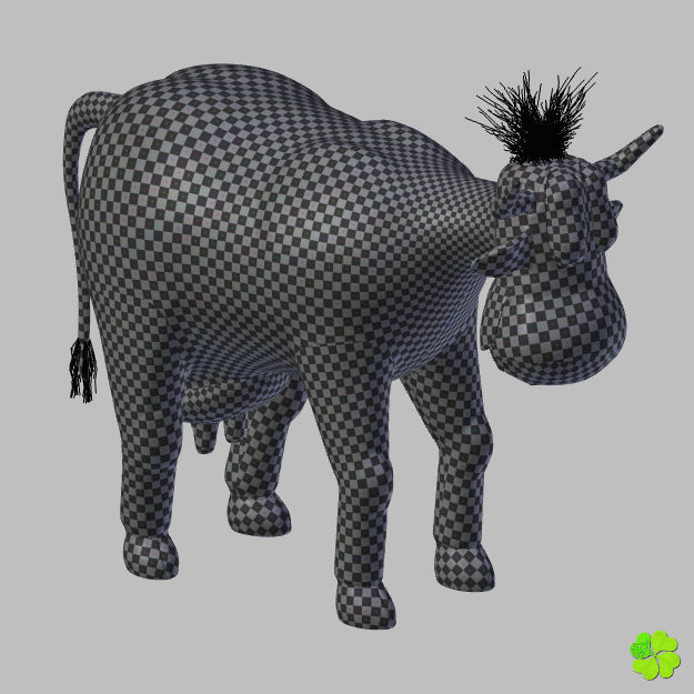 Cow amigurumi low poly Low-poly 3D model_92