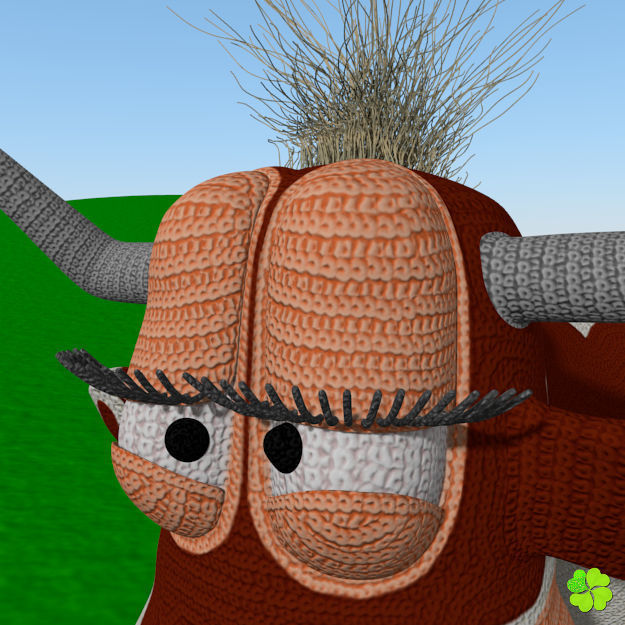 Cow amigurumi low poly Low-poly 3D model_55